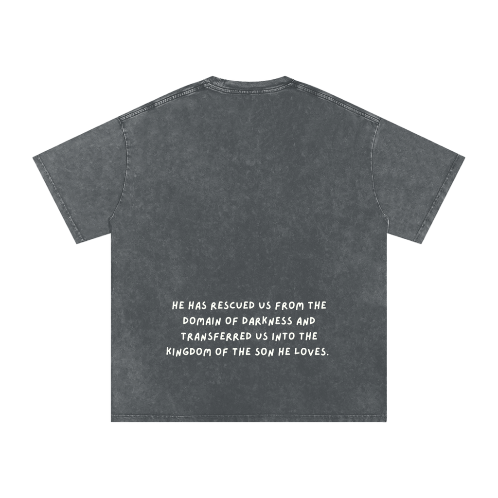 Snow Washed Oversized Cotton T-Shirt