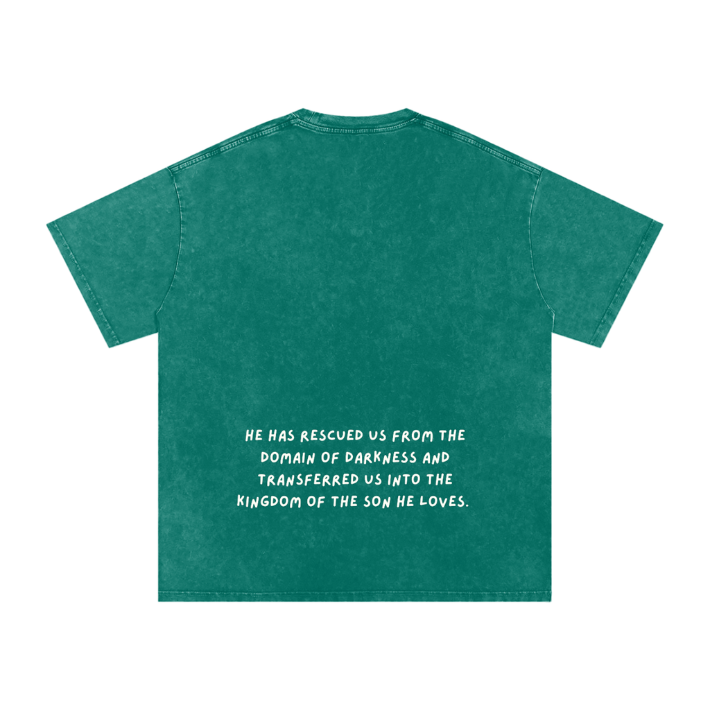 Snow Washed Oversized Cotton T-Shirt