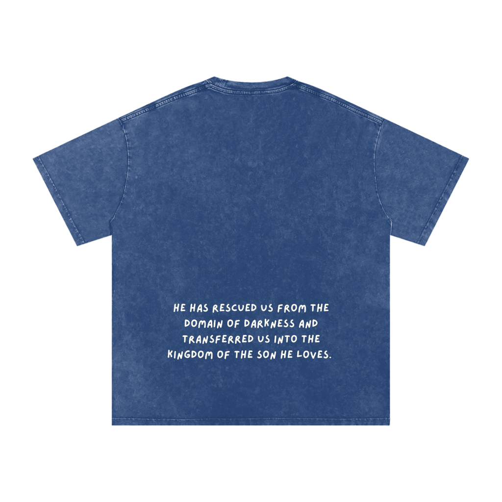 Snow Washed Oversized Cotton T-Shirt
