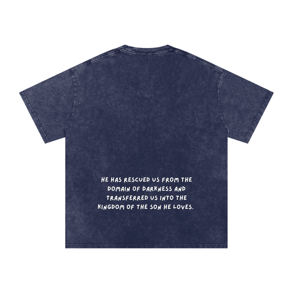 Snow Washed Oversized Cotton T-Shirt