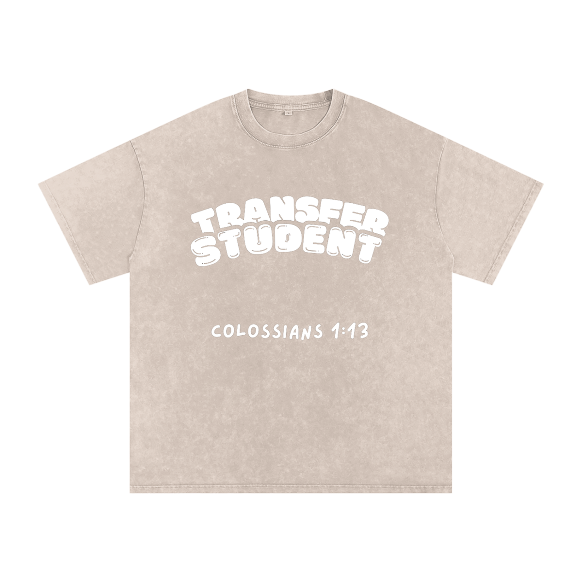 Snow Washed Oversized Cotton T-Shirt