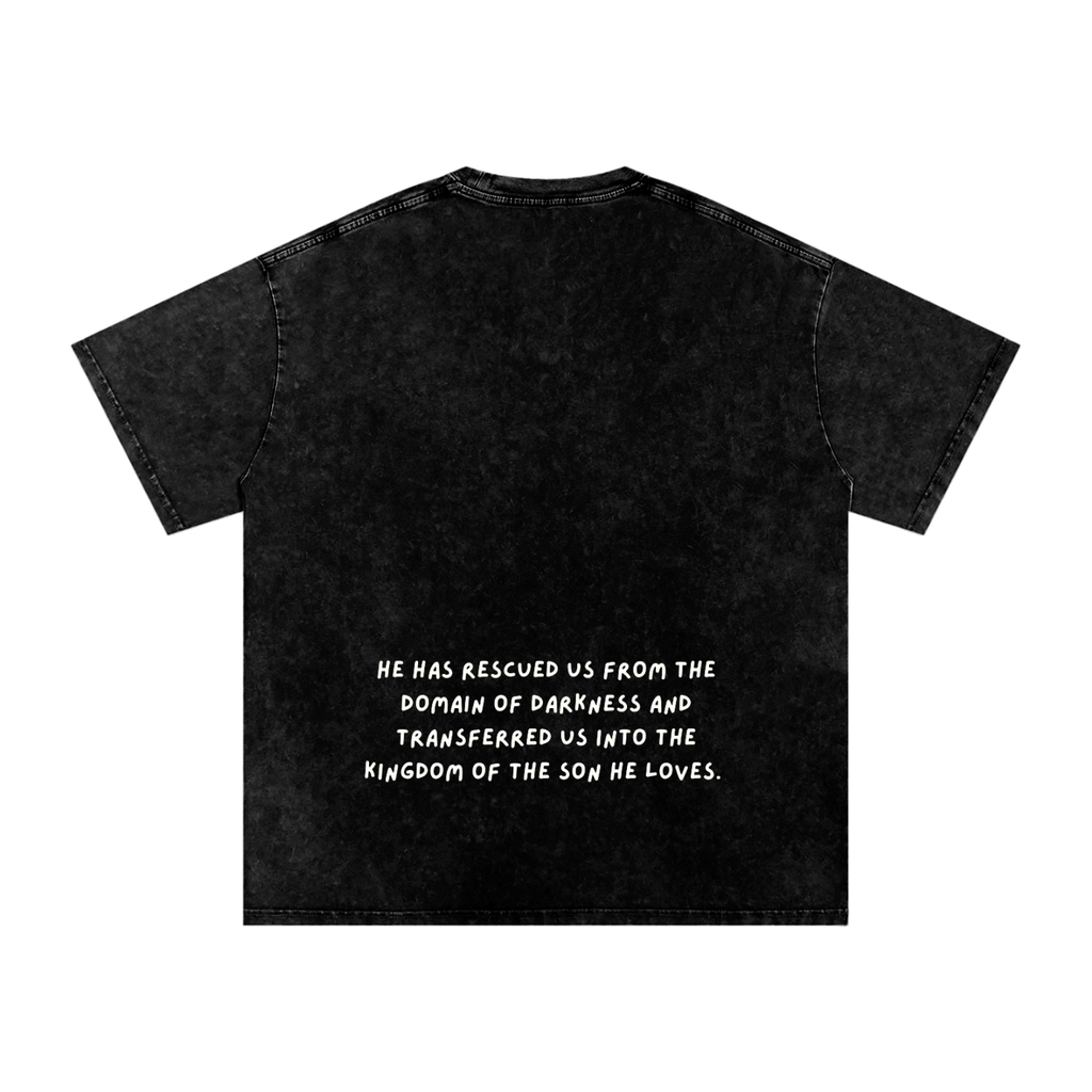 Snow Washed Oversized Cotton T-Shirt