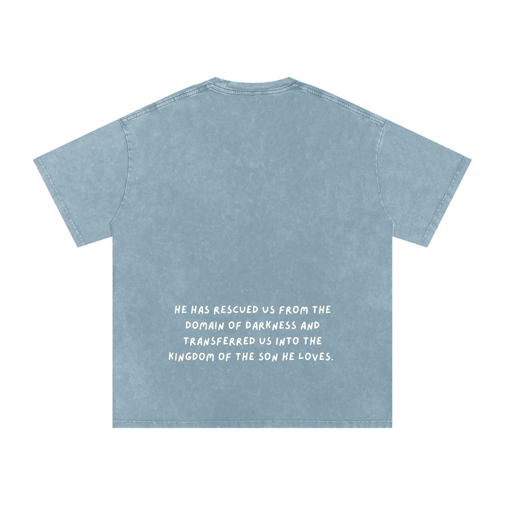 Snow Washed Oversized Cotton T-Shirt