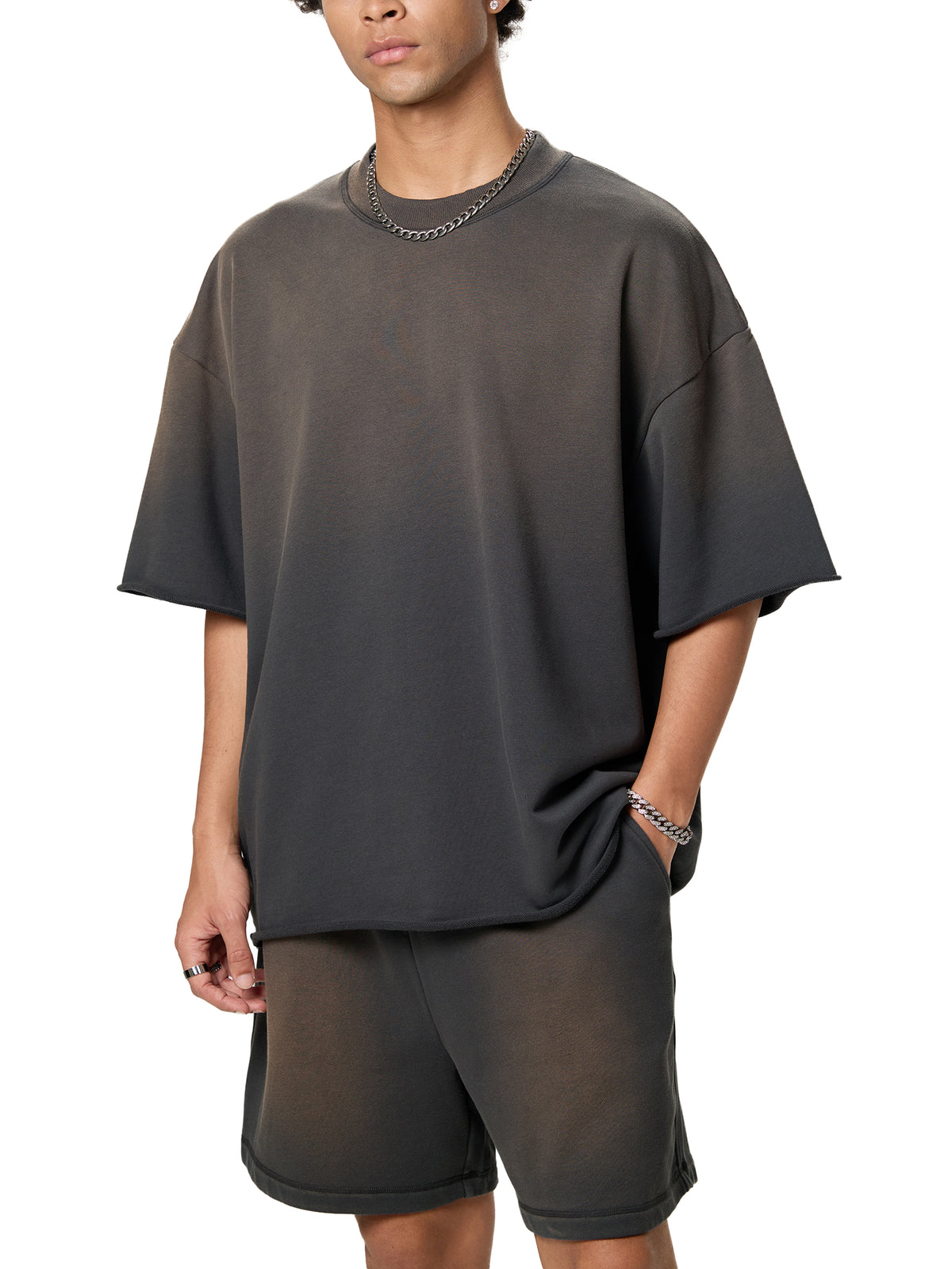 Transfer Student Sun Fade Raw Edge T-Shirt